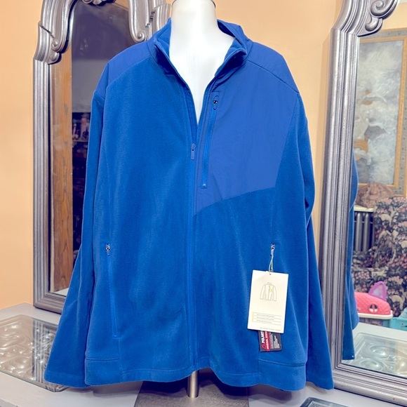 All In Motion Men's Zip-Up Winter Fleece Zip Jacket Blue Warm XXL - Picture 2 of 8